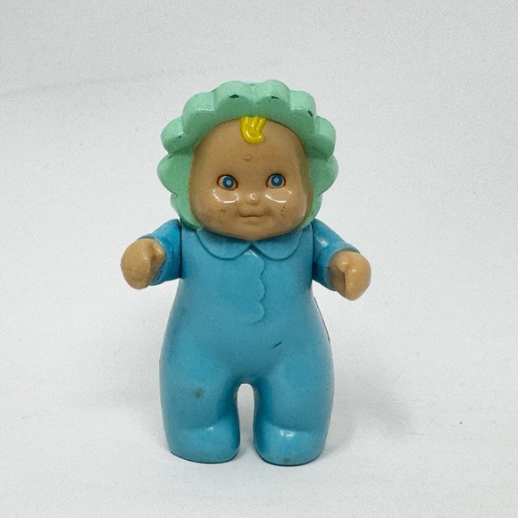 Little Tikes Other - Little Tikes Dollhouse Infant Baby Doll Figure Blue Green Outfit 2.5" Bonnet